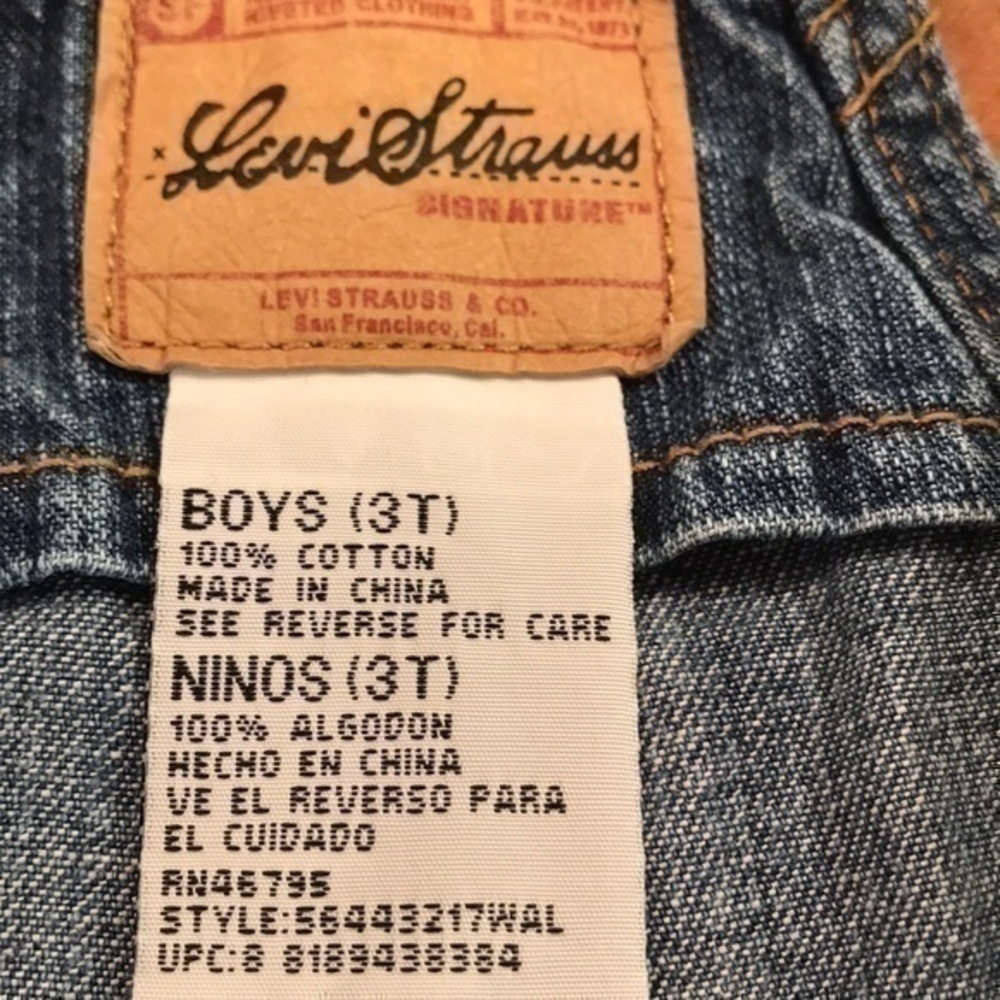 Leviβs Strauss Bib Overalls 3T vintage - Picture 7 of 8